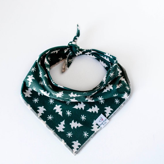 Boho Christmas Tree Bandana, Christmas Tree Dog Bandana