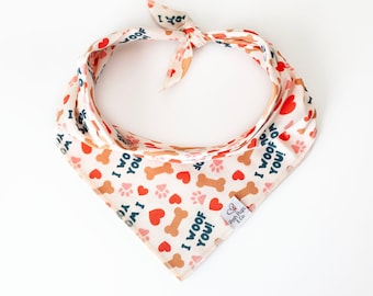 I Woof You Bandana, Valentine's Day Dog Bandana