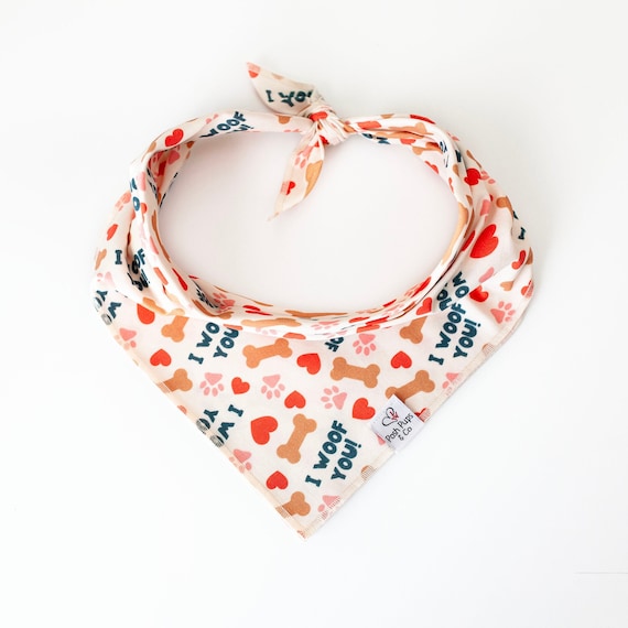 I Woof You Bandana, Valentine's Day Dog Bandana