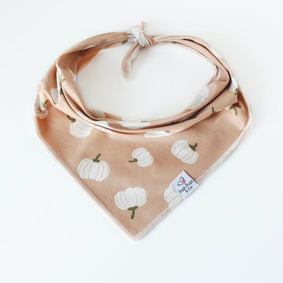 Cream Pumpkin Bandana, Autumn Dog Bandana