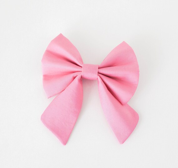 Pretty in Pink Sailor Dog Bow, Pink Dog Sailor Bow