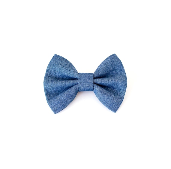 Blue Jean Dog Bow Tie