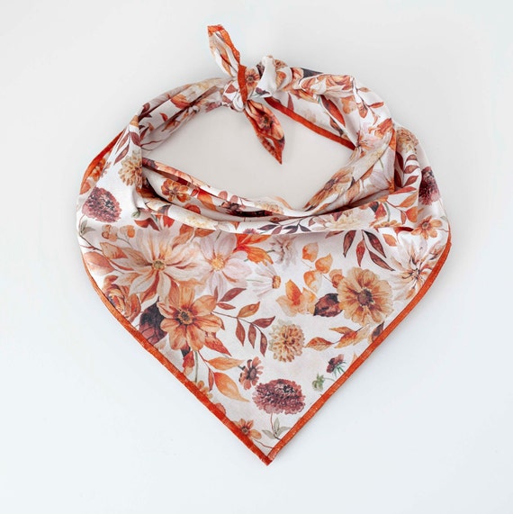 Autumn Spice Floral Bandana, Autumn Floral Dog Bandana