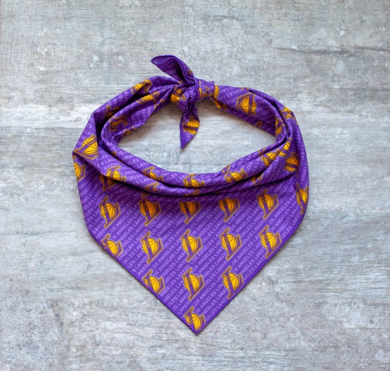 Los Angeles Lakers Dog Bandana, Basketball Dog Bandana