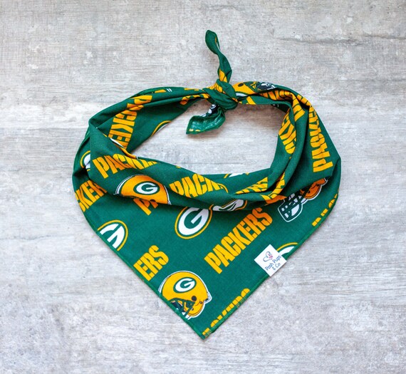 Green Bay Packers Dog Bandana, NFL Dog Bandana