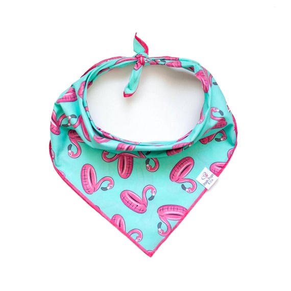 Flamingo Floater Bandana, Summer Dog Bandana