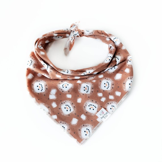 Marshmallow Snowmen Bandana, Christmas Dog Bandana