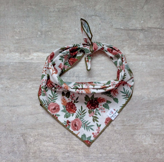 Sienna Bandana, BohoFloral Dog Bandana,