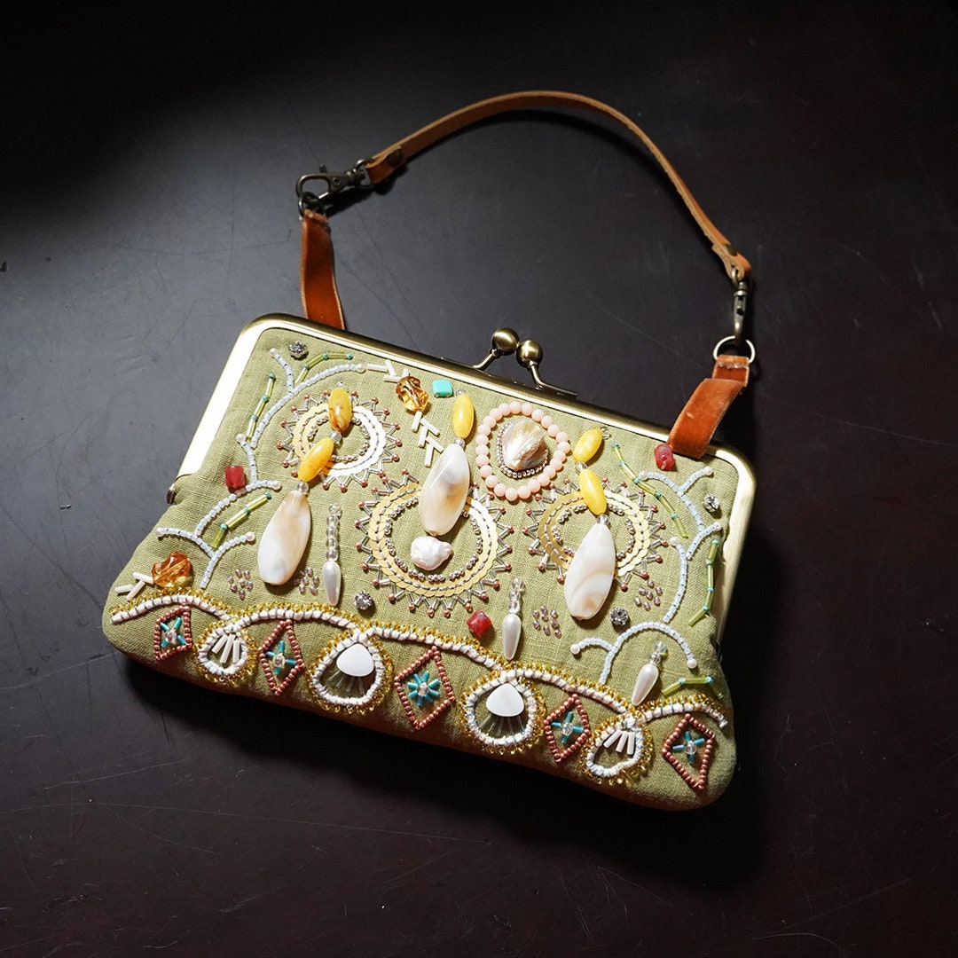 Statement Frame Purse, Frame Purse Bag, Green Bag, Cosmetic Bag, Pretty ...