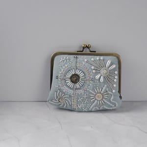 Borsa scintillante e vistosa, porta carte, bellissima borsa da donna, borsa esotica, unica nel suo genere, regalo per lei, realizzata in Giappone, Kyoto, 1