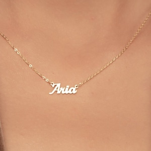 Personalized 8K, 14K & 18K Gold Name Necklace - Customizable 18K, 14K, 8K Gold Name Necklace - 14K,18K, 8K Gold Custom Name Necklace