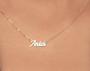 Personalized 8K, 14K & 18K Gold Name Necklace - Customizable 18K, 14K, 8K Gold Name Necklace - 14K,18K, 8K Gold Custom Name Necklace