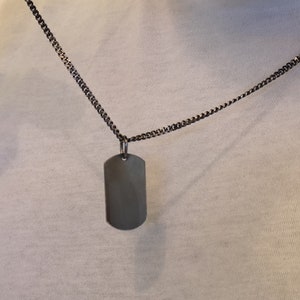 Custom Black Bar Necklace: Sterling Silver Men&#39;s Jewelry