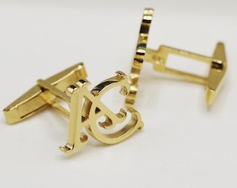 Personalized Name Cufflinks - Customized Cufflinks - Groom Wedding Cufflinks - Groomsmen gift - Initials Cufflinks - Sterling Cufflinks