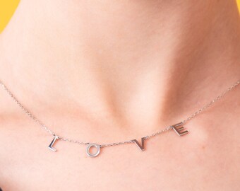 Letter Necklace - Personalized Necklace - Custom Letter Necklace - Dainty Initial Necklace - initial necklace for mother