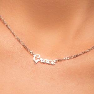 14K Solid Gold Name Necklace , Necklace with Names, Personalized Necklace - Custom Name Necklace - Mother day gift - Necklace for Women