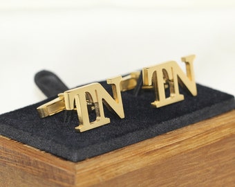 Personalized Name Cufflinks - Customized Cufflinks - Groom Wedding Cufflinks - Groomsmen gift - Initials Cufflinks - Sterling Cufflinks