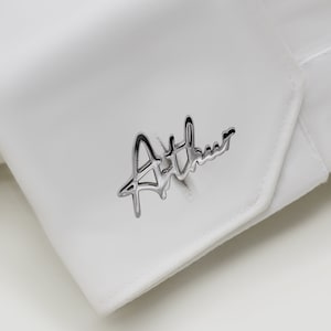 Gemelos de nombre personalizados - Gemelos personalizados - Gemelos de boda del novio - Regalo de padrinos de boda - Gemelos iniciales - Gemelos de ley
