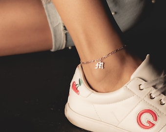 Custom 2025 letter anklets