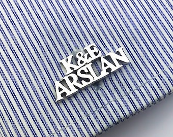 Name Personalized Cuff Links - Initials Cufflinks - Letters Cufflinks - Groom cufflinks - Groomsmen gift - Groomsmen Cufflinks - Father Gift