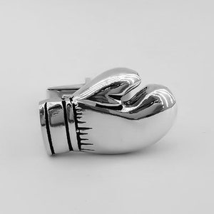 Handmade Sterling Silver Boxing Glove Cufflinks: Personalized Groom Gift