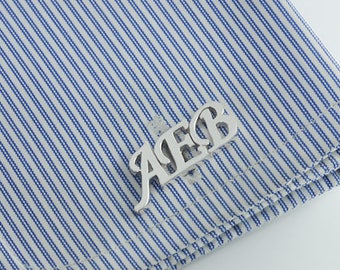 Personalized Cufflinks - Initial Cufflink - Letters Cufflinks - Groom cufflinks - Groomsmen gift - Groomsmen Cufflinks - Father Gift