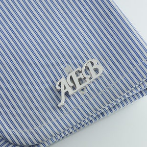 Gemelos personalizados - Gemelos iniciales - Gemelos de letras - Gemelos de novio - Regalo de padrinos - Gemelos de padrinos - Regalo de padre