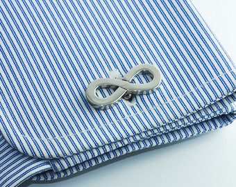 Infinity Cufflinks - Men Cufflinks - Groom cufflinks - Groomsmen gift - Groomsmen Cufflinks - Father Gift - Hand made Cufflink
