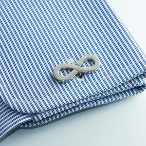 Gemelos infinitos - Gemelos de hombre - Gemelos de novio - Regalo de padrinos de boda - Gemelos de padrinos de boda - Regalo de padre - Gemelos hechos a mano