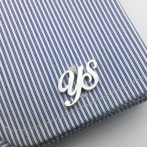 Gemelos de padrinos de boda - Regalo del padre -Gemelos - Gemelos iniciales - Gemelos de letras - Gemelos iniciales - Gemelos de novio - Regalo de padrinos