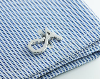 Initial Cufflink - Letters Cufflinks - Initials Cufflinks - Groom cufflinks - Groomsmen gift - Groomsmen Cufflinks - Father Gift - Cufflinks