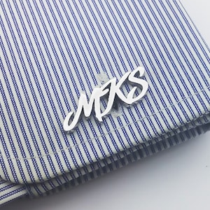 Gemelos iniciales - Gemelos personalizados - Gemelos de letras - Gemelos de novio - Regalo de padrinos - Gemelos de padrinos - Regalo de padre