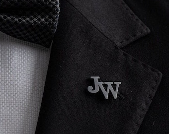 Initial Name Lapel Pin - Letters Lapel Pin - Custom Initials Lapel Pin