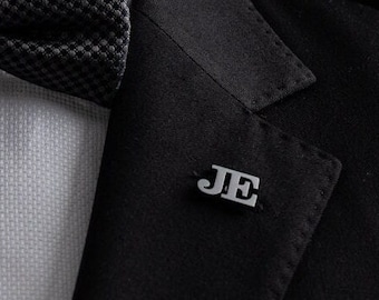 Initial Name Lapel Pin - Letters Lapel Pin - Custom Initials Lapel Pin