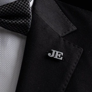 Initial Name Lapel Pin - Letters Lapel Pin - Custom Initials Lapel Pin