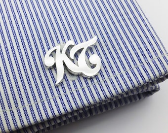 Initial Cufflink - Cufflinks - Letters Cufflinks - Initials Cufflinks - Groom cufflinks - Groomsmen gift - Groomsmen Cufflinks - Father Gift