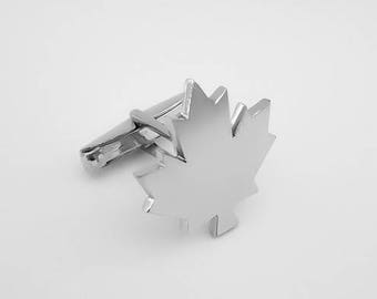 Plane Leaf Cufflinks - Letters Cufflinks, Men Cufflinks - father gift - Groom Cufflinks - Groomsmen gift - Groomsmen Cufflinks - Cufflinks