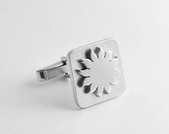 Sun & Moon Cufflinks - Men Cufflinks - Moon cuff links - Groom cufflinks - Groomsmen gift - Groomsmen Cufflinks - Father Gift - Cufflinks