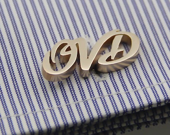 Groom cufflinks - Groomsmen gift - Groomsmen Cufflinks - Father Gift - Personalized Cufflinks - Letters Cufflinks - Initials Cufflinks