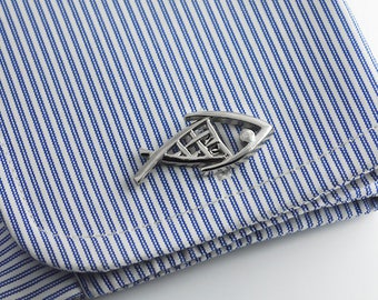 Fish Cufflinks - Groom cufflinks - Groomsmen gift - Groomsmen Cufflinks - Father Gift - Fish cufflink - Fish gift for her - Cufflinks