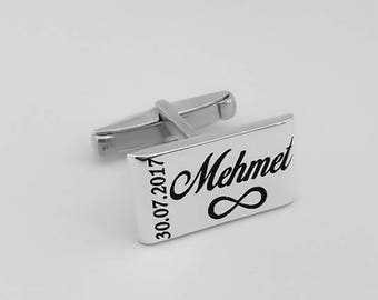 Groom cufflinks - Groomsmen gift - Groomsmen Cufflinks - Father Gift - Groom Wedding Cufflinks - Letters Cufflinks - Initials Cufflinks