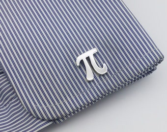 Pi Cufflinks - PI Symbol Cufflinks - 3D Cufflinks - Mathematics Cuff Links  - Pi personalized cufflinks - Groom cufflinks - Groomsmen gift