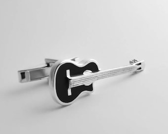 Guitar Cufflinks - Music Cufflinks - Cufflinks de guitarra eléctrica - Brazaletes - Groomsmen gift - Groomsmen Cufflinks - Father Gift