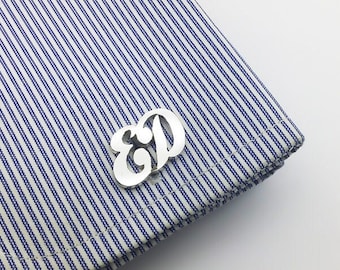 Initial Cufflink - Personalized Cufflinks - Groom Wedding Cufflinks -Letters Cufflinks -  Men Cufflinks - Initials Cufflinks - Father's Day