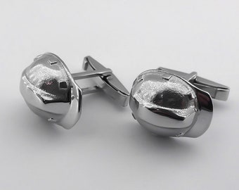 Hardhat Cufflinks - Hard Hat Cuff Links - Men Cufflinks - Groom cufflinks - Groomsmen gift - Groomsmen Cufflinks - Father Gift - Cufflink