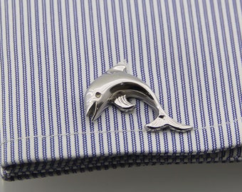 Dolphin Cufflinks - Groom Wedding Cufflinks - Men Cufflink - Men Gift - Groom cufflinks - Groomsmen gift - Groomsmen Cufflinks - Father Gift