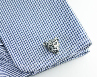 Panther Head Cufflinks - Men's Cufflinks - Safari Animal - Groom cufflinks - Groomsmen gift - Groomsmen Cufflinks - Father Gift - Cufflinks