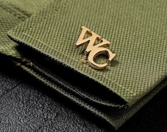 Gift for Him Personalized Cuff Links - Customized Cufflinks - Groom Wedding Cufflinks - Groomsmen gift - Initials Cufflinks