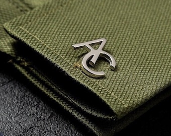 Customized Cufflinks - Personalized Name Cufflinks - Groom Wedding Cufflinks - Groomsmen gift - Initials Cufflinks - Sterling Cufflinks