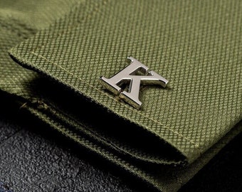 Personalized Name Cufflinks - Customized Cufflinks - Groom Wedding Cufflinks - Groomsmen gift - Initials Cufflinks - Sterling Cufflinks